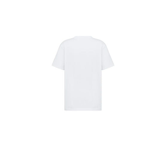 543J696A0847C001 - T-Shirt With Christian Dior Paris Tag, Relaxed Fit - 001 Blanc Brillant
