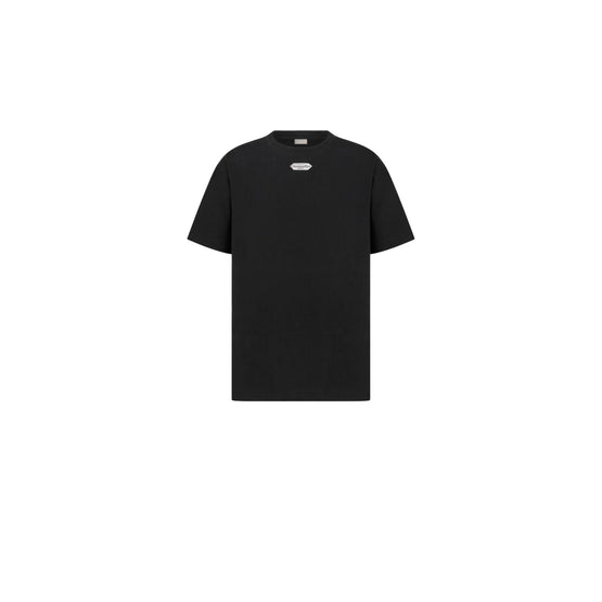 543J696A0847C900 - T-Shirt With Christian Dior Paris Tag, Relaxed Fit - 900 Noir