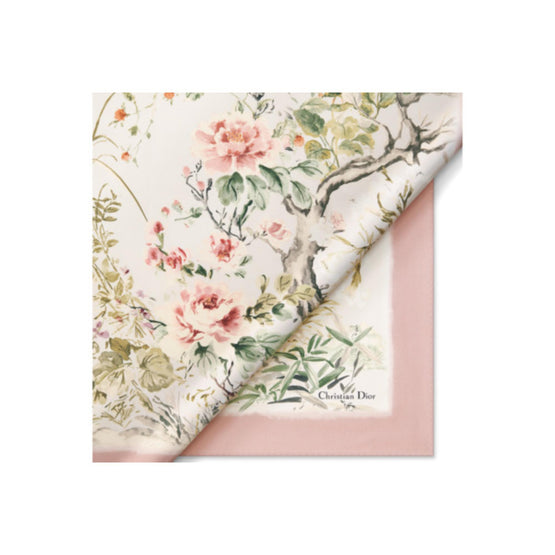 54PRV090I607C415 - Dior Saisons Printemps-Été 90 Square Scarf - 415 Rose