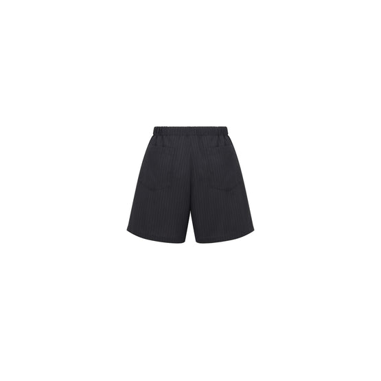 583C144A1002C980 - Bermuda Shorts With Elastic Waist - 980 Fantaisie Fond Noir