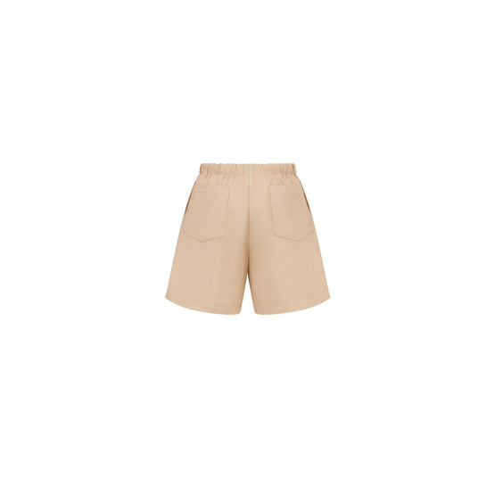 583C144A3011C100 - Bermuda Shorts With Elastic Waist - 100 Beige