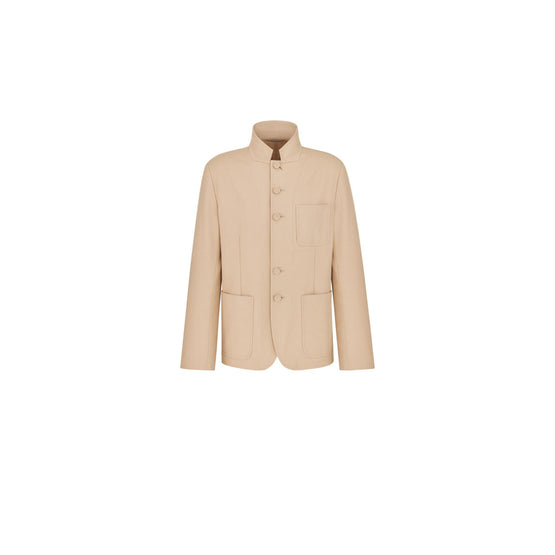 583C203A3011C100 - Officer Collar Jacket - 100 Beige