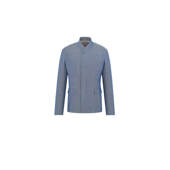 583C204A1000C582 - Men's Woven Jacket - 582 Fantaisie Fond Bleu