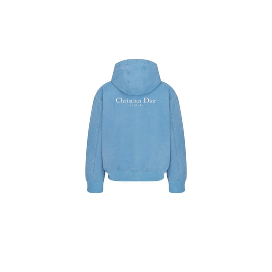 583D487A3015C580 - Christian Dior Couture Hooded Sweatshirt - 580 Fantaisie Fond Bleu