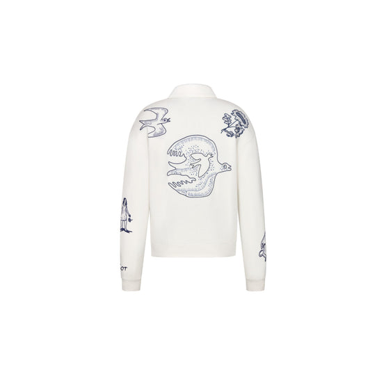 583J604A3000C085 - Men's C&S Top/Waist Pullover - 085 Fantaisie Fond Blanc