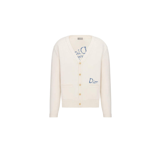 583M219A3003C085 - Men's Knit Top/Waist Cardigan - 085 Fantaisie Fond Blanc