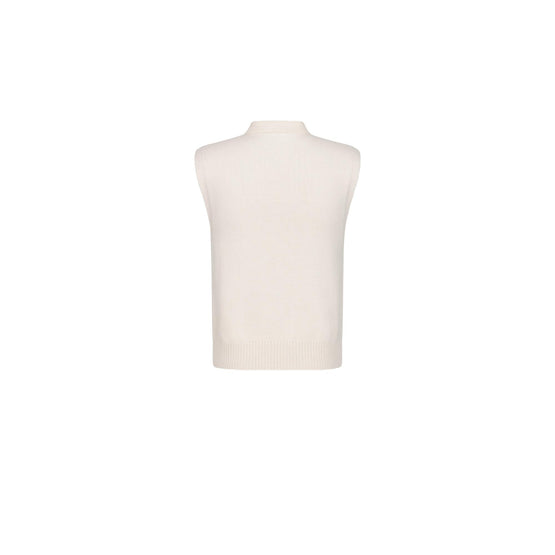 583M612A7008C087 - Men's Knit Top/Waist Vest - 087 Fantaisie Fond Blanc
