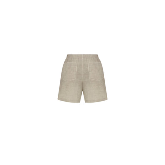 58TC144C1001C188 - Short 44Cm, Flap Ticket Pocket, Printed Effect, Rg - 188 Fantaisie Fond Beige