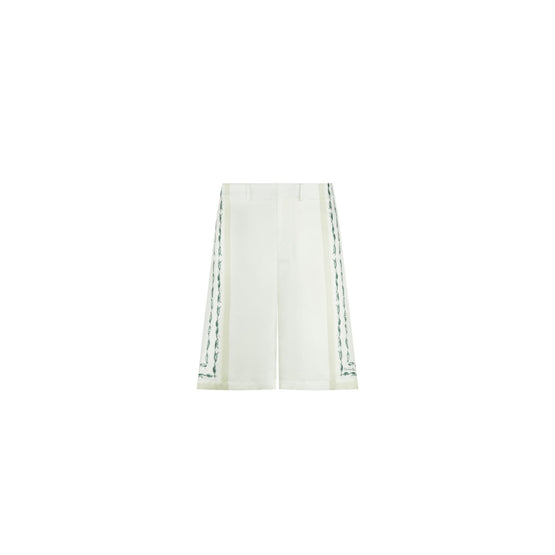 593C148A6025C086 - Christian Dior Couture Lily Of The Valley Bermuda Shorts - 086 Fantaisie Fond Blanc