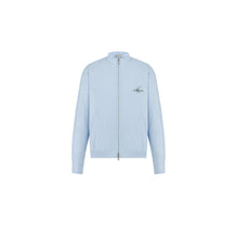593C525A3040C575 - Zipped Shirt With Christian Dior Couture Lily Of The Valley Embroidery - 575 Bleu