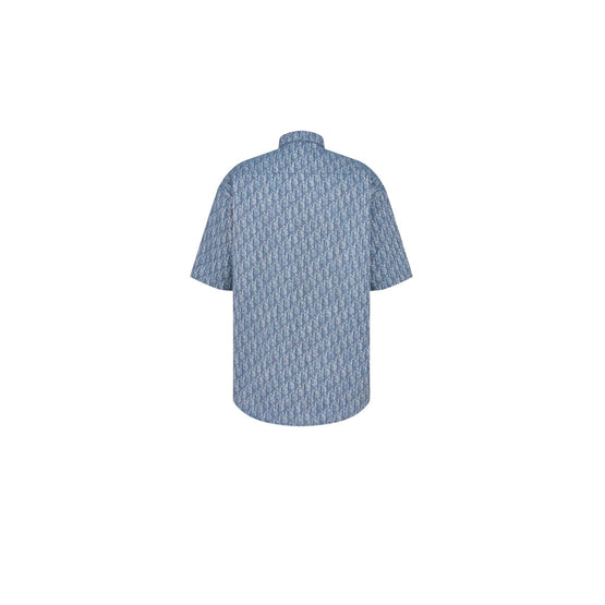 593D593A3016C585 - Dior Oblique Short-Sleeved Shirt - 585 Fantaisie Fond Bleu