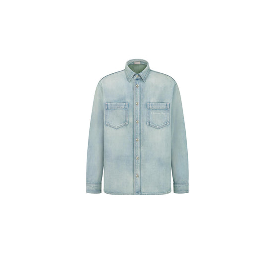 593D596A3025C580 - Christian Dior Couture Shirt - 580 Fantaisie Fond Bleu