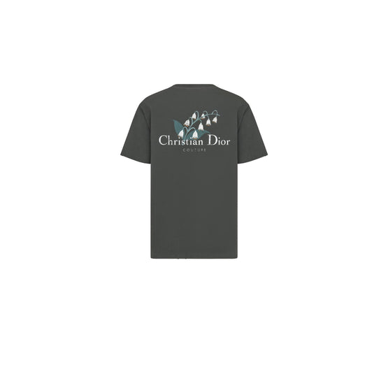 593J672B0554C980 - Christian Dior Couture Lily Of The Valley T-Shirt, Relaxed Fit - 980 Fantaisie Fond Noir