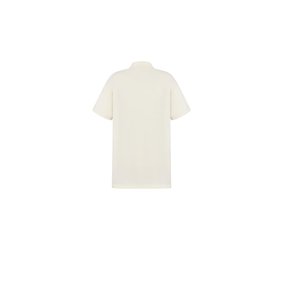 593J801A3009C020 - Cd Diamond Polo Shirt - 020 Blanc Cassé