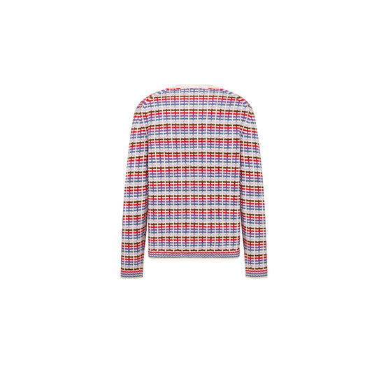 593M611A1010C083 - Cd Diamond Sweater - 083 Fantaisie Fond Blanc