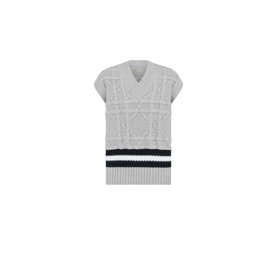 593M614A7019C880 - Dior Icons Sweater Vest - 880 Fantaisie Fond Gris