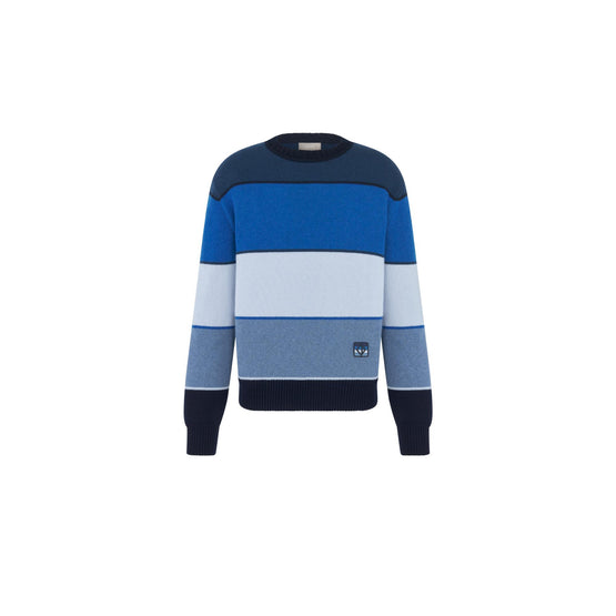 593M625A1008C585 - Cd Diamond Sweater - 585 Fantaisie Fond Bleu