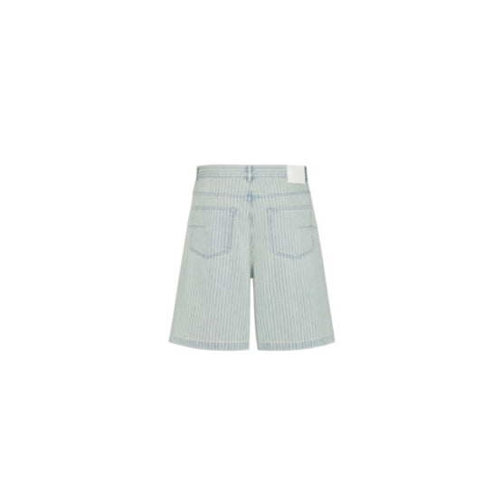 59TD186A3017C580 - Denim Bermudas 52Cm, Dior Heritage Embroidery, 35Cm - 580 Fantaisie Fond Bleu