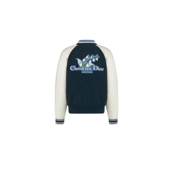 59TM401A2013C580 - Varsity Jacket 66Cm, Cdc Muguet Patch At Back, Cd Emb Pocket - 580 Fantaisie Fond Bleu