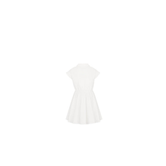 5SBM11DRS2Y013 - Kids' Flared Dress - 013 Blanc Lait