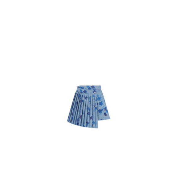 5SBM11SKT0Y533 - Kids' Wrap Skirt - 533 Bleu Denim