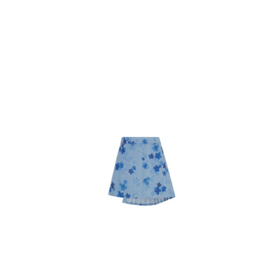 5SBM11SKT0Y533 - Kids' Wrap Skirt - 533 Bleu Denim
