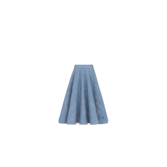 5SBM12SKTIY533 - Kids' Long Skirt - 533 Bleu Denim