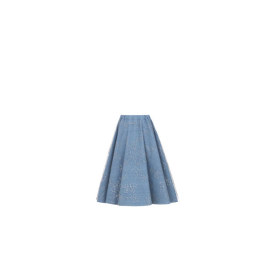 5SBM12SKTIY533 - Kids' Long Skirt - 533 Bleu Denim