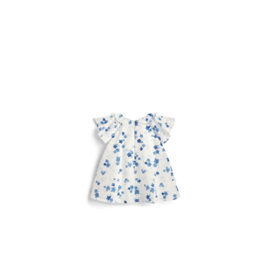 5SBM31DRSOY28B - Baby Flared Dress - 28B Blanc/Bleu
