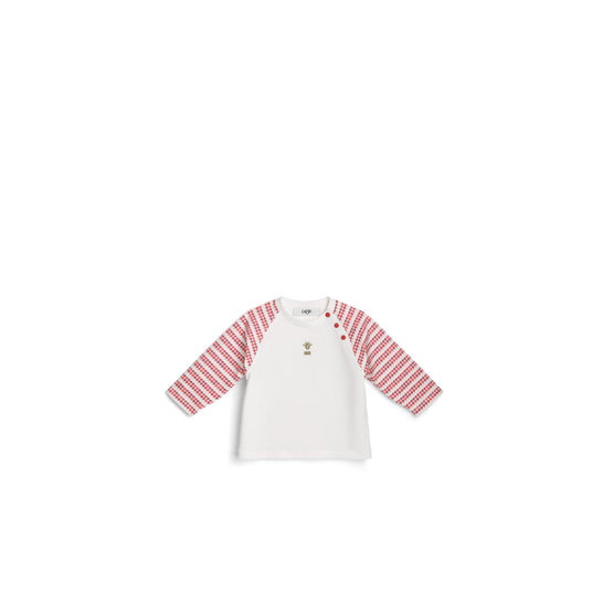 5SBM33TEEGY013 - New Born Girl's Jersey T-Shirt - 013 Blanc Lait