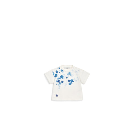 5SBM33TEELY28B - Baby T-Shirt - 28B Blanc/Bleu