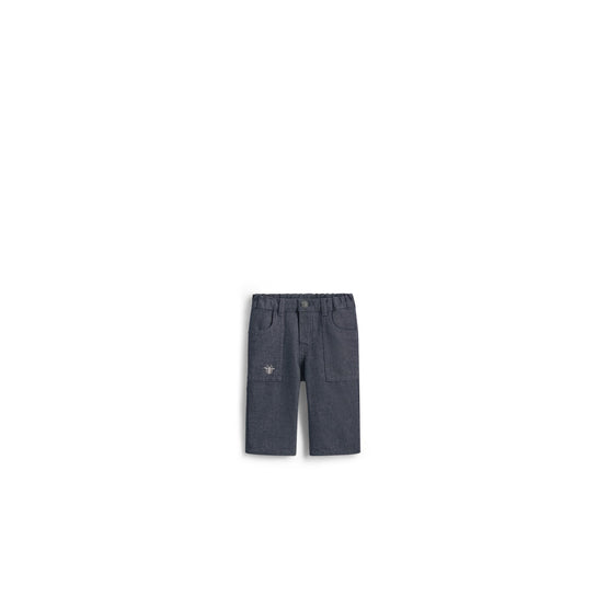 5SBM41PANHY530 - New Born Boy's Woven Pants - 530 Bleu Jean Brut