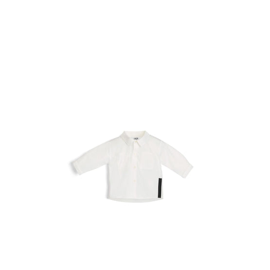 5SBM41SRTBY013 - New Born Boy's Woven Shirt - 013 Blanc Lait