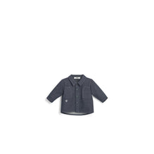 5SBM41SRTHY530 - New Born Boy's Woven Shirt - 530 Bleu Jean Brut