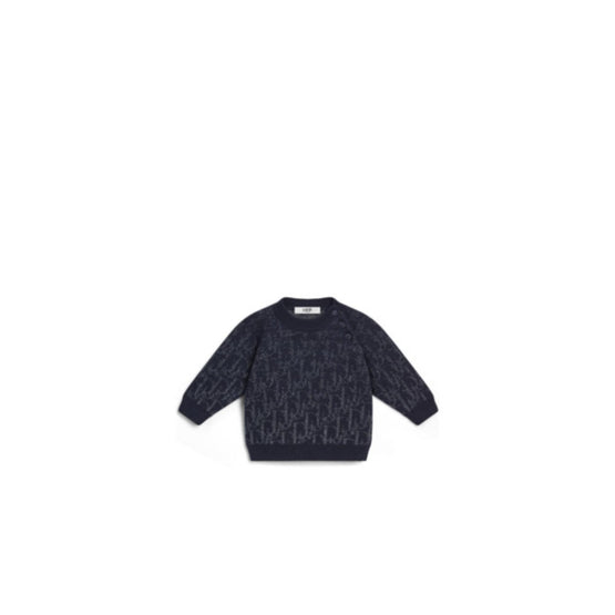 5SBM44PULEY40D - Baby Sweater - 40D Marine/Gris