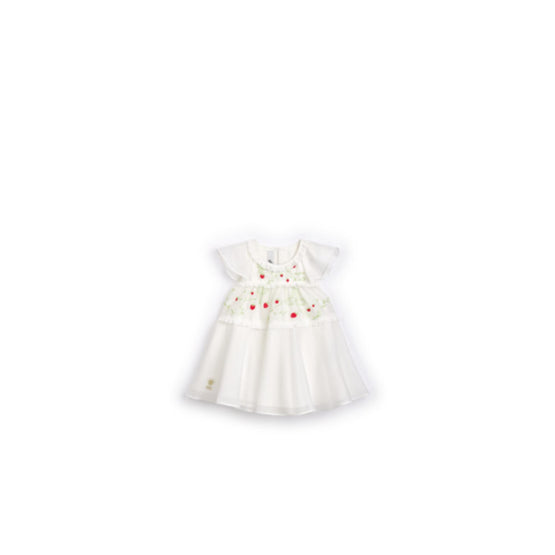 5WBH31DRSCY26B - Baby Flared Dress - 26B Blanc/Vert