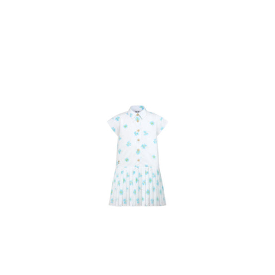 5WBM11DRSJY013 - Kids' Flared Dress - 013 Blanc Lait