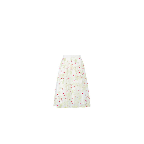 5WBM11SKTBY37B - Kids' Long Skirt - 37B Blanc/Rouge