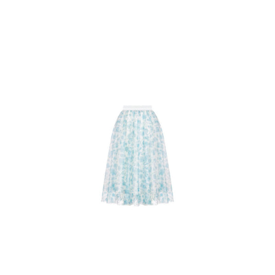 5WBM11SKTLY151 - Kids' Long Skirt - 151 Blanc/Bleu