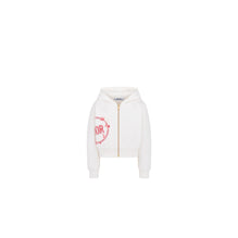 5WBM13CARAY37B - Kids' Zipped Hooded Sweatshirt - 37B Blanc/Rouge
