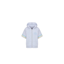 5WBM23CARCY932 - Kids' Short-Sleeved Hooded Zipped Sweatshirt - 932 Gris Chiné