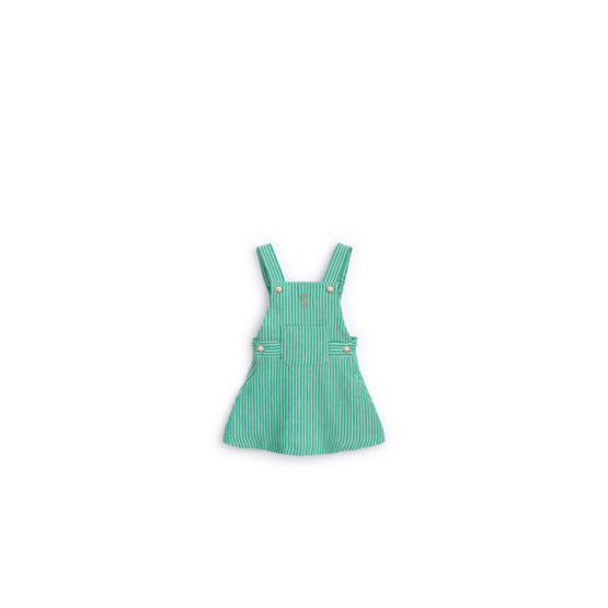 5WBM31DRSDY26B - Baby Pinafore Dress - 26B Blanc/Vert