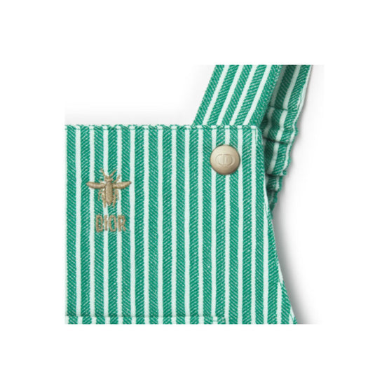 5WBM31DRSDY26B - Baby Pinafore Dress - 26B Blanc/Vert