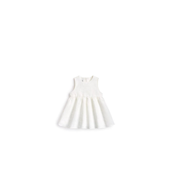 5WBM31DRSFY013 - Baby Flared Dress - 013 Blanc Lait