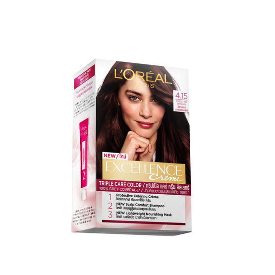 L'OREAL PARIS EXCELLENCE CREME TRIPLE CARE HAIR COLOR - 4.15 FROSTED BROWN