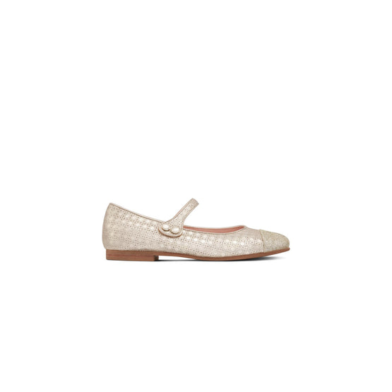 6ABS15SHOBY296 - Kid Girl's Leather Shoes - 296 Or