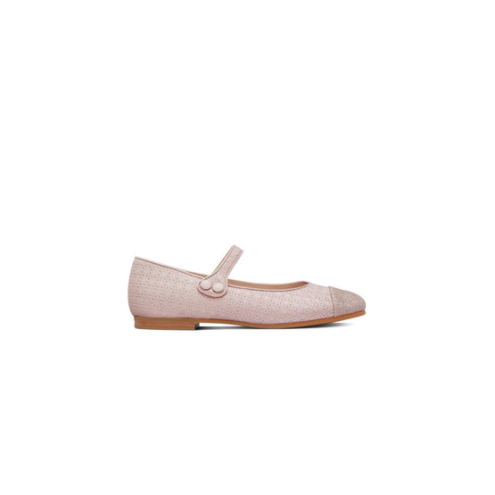 6ABS15SHOBY353 - Kid Girl's Leather Shoes - 353 Poudre