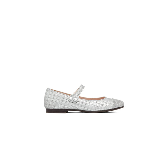 6ABS15SHOBY901 - Kid Girl's Leather Shoes - 901 Argent