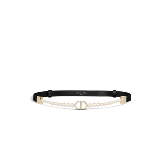 B0589OBSQM900 - 30 Montaigne Pearls Belt - 900 Noir