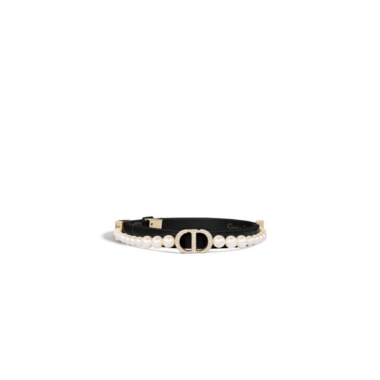 B0589OBSQM900 - 30 Montaigne Pearls Belt - 900 Noir